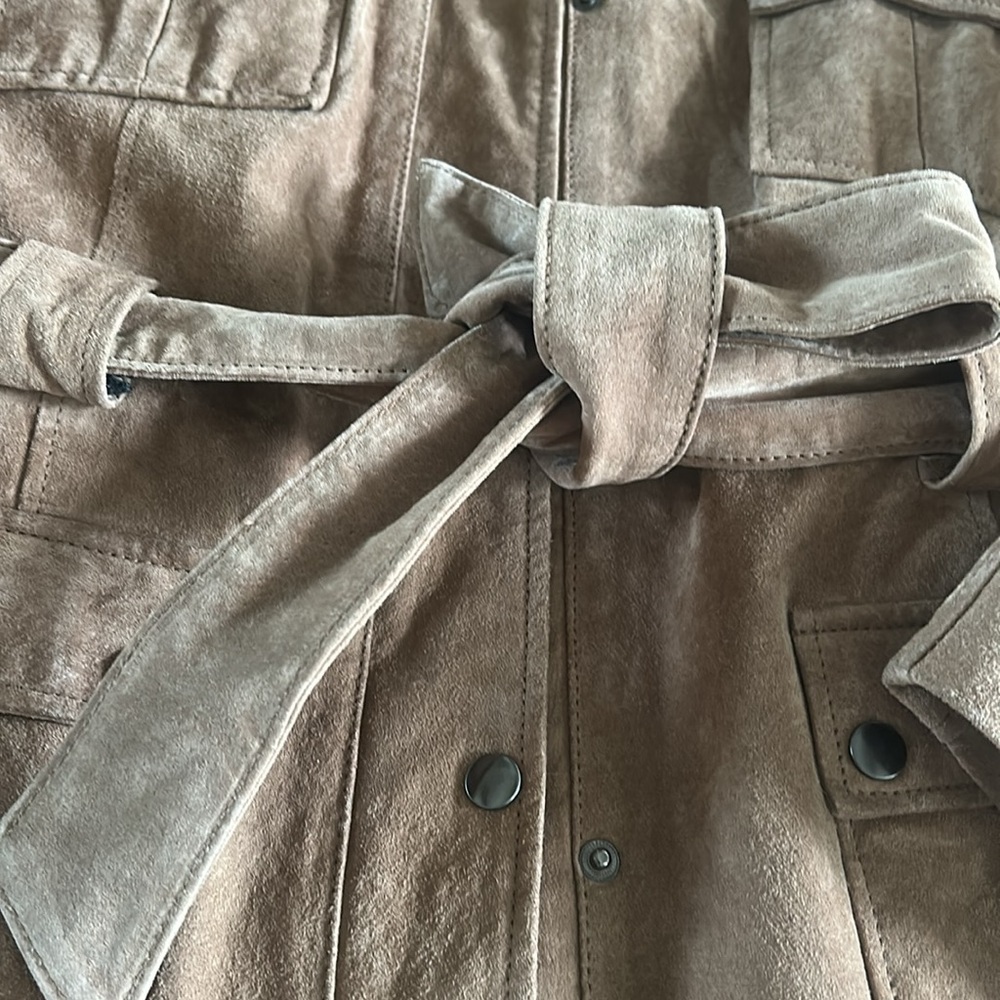 Jessica brown 100% leather suede jacket | Large 14-16 - Picture 3 of 6